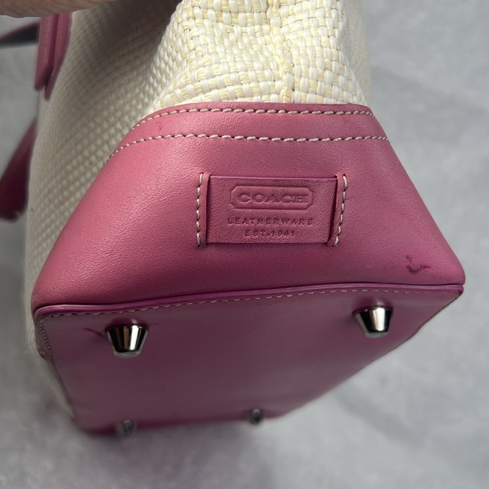 Coach Pink and Cream Tote Bag #B04K – 4468 - Picture 5 of 10
